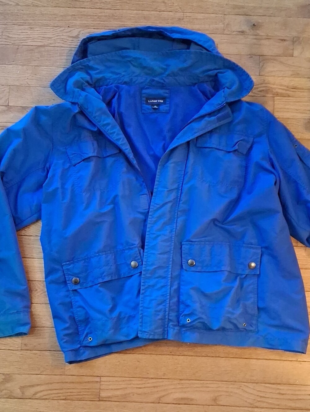 Lands' End Hooded Mens XL preloved Rain Jacket/Wind Breaker